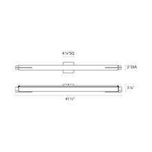 Load image into Gallery viewer, Tubo Slim LED Bath Bar - line drawing.
