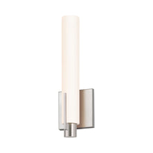 Load image into Gallery viewer, Tubo Slim LED Bath Vanity Light in Small/Satin Nickel/Spine Trim.
