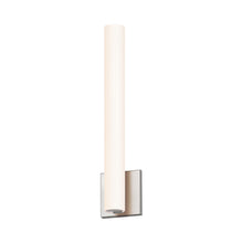 Load image into Gallery viewer, Tubo Slim LED Bath Vanity Light in Large/Satin Nickel/Flat Trim.
