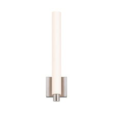 Load image into Gallery viewer, Tubo Slim LED Bath Vanity Light in Large/Satin Nickel/Drum Trim.
