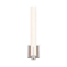 Load image into Gallery viewer, Tubo Slim LED Bath Vanity Light in Large/Satin Nickel/Spine Trim.

