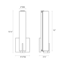 Load image into Gallery viewer, Tubo Slim LED Bath Vanity Light - line drawing.
