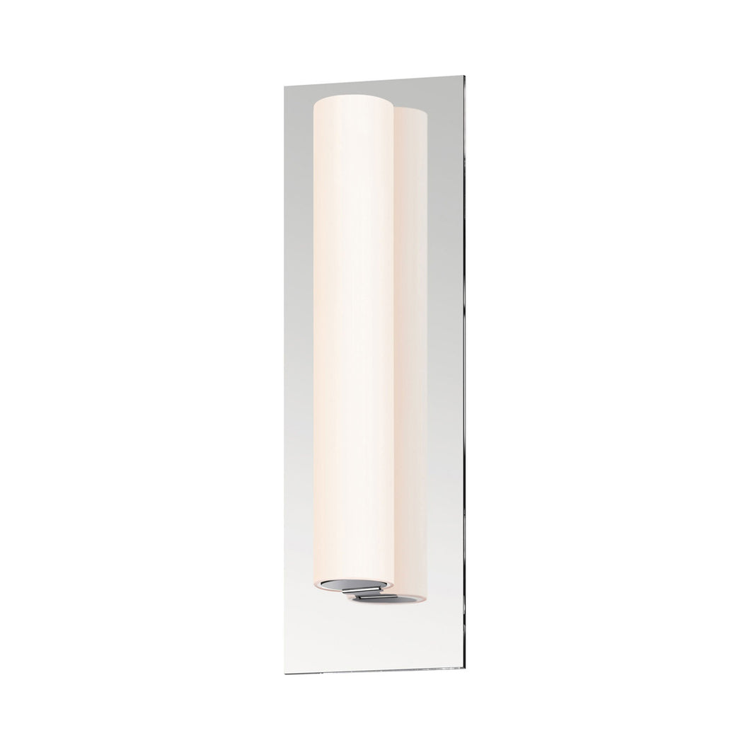 Tubo Slim Panel LED Bath Vanity Light in Small/Polished Chrome/Flat Trim.
