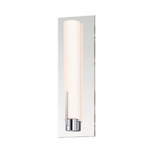 Load image into Gallery viewer, Tubo Slim Panel LED Bath Vanity Light in Small/Polished Chrome/Spine Trim.
