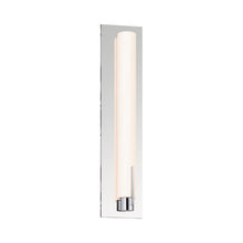 Load image into Gallery viewer, Tubo Slim Panel LED Bath Vanity Light in Large/Polished Chrome/Spine Trim.
