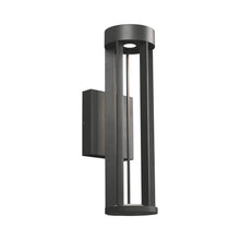 Load image into Gallery viewer, Turbo Outdoor LED Wall Light in Black.
