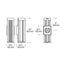 Load image into Gallery viewer, Turbo Outdoor LED Wall Light - line drawing.
