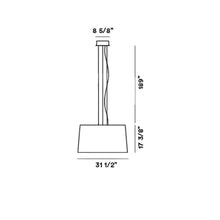 Load image into Gallery viewer, Twice As Twiggy LED Pendant Light - line drawing.
