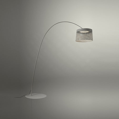 Twiggy Grid Outdoor LED Floor Lamp Greige.
