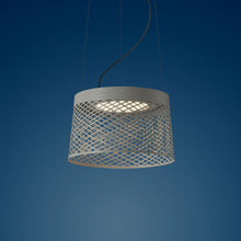 Load image into Gallery viewer, Twiggy Grid Outdoor LED Pendant Light in Greige.
