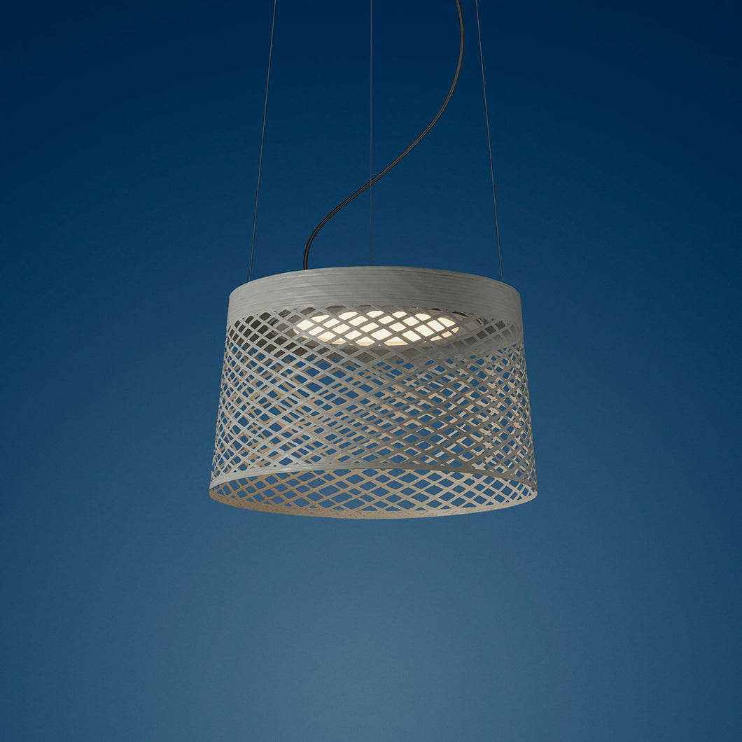Twiggy Grid Outdoor LED Pendant Light in Greige.