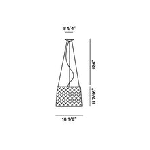 Load image into Gallery viewer, Twiggy Grid Outdoor LED Pendant Light - line drawing.

