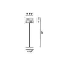 Load image into Gallery viewer, Twiggy Grid Outdoor LED Reading Floor Lamp - line drawing.
