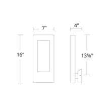 Load image into Gallery viewer, Twilight Outdoor LED Wall Light - line drawing.
