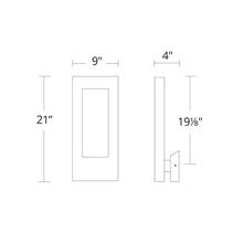 Load image into Gallery viewer, Twilight Outdoor LED Wall Light - line drawing.
