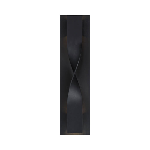 Twist Outdoor LED Wall Light in Black.