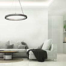 Load image into Gallery viewer, Boks LED Pendant Light in living room.
