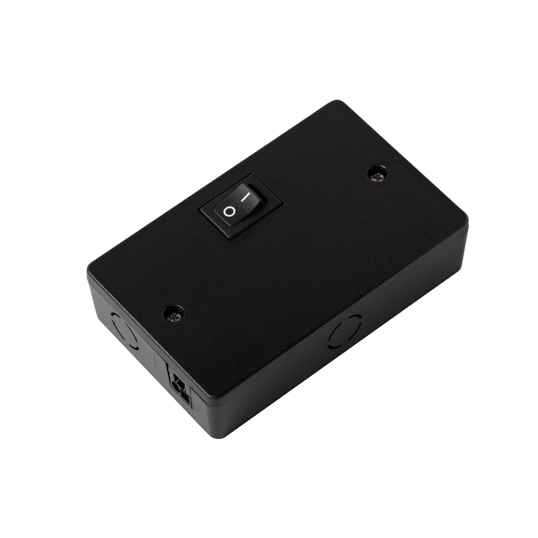 Puck Under-Cabinet LED Puck Hardwired Box with On/Off Switch in Black.
