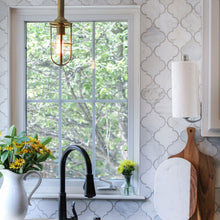 Load image into Gallery viewer, Urban Renewal Closed Cage Pendant Light in bathroom.
