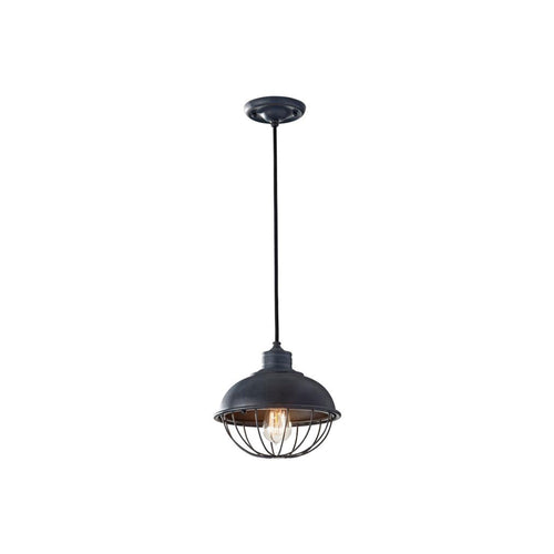 Urban Renewal Round Cage Pendant Light in Black.