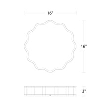 Load image into Gallery viewer, Vaughn LED Flush Mount Ceiling Light - line drawing.
