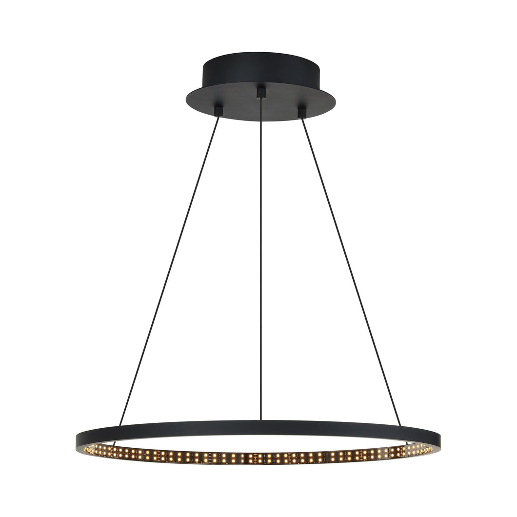 Vellavi LED Chandelier in Small/Nightshade Black.