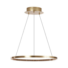 Load image into Gallery viewer, Vellavi LED Chandelier in Small/Natural Brass.
