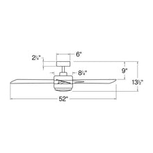 Load image into Gallery viewer, Ventus LED Ceiling Fan - line drawing.
