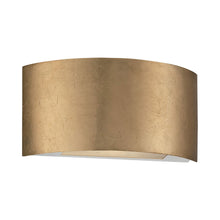 Load image into Gallery viewer, Vermeil LED Wall Light in Brass.
