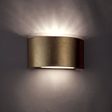 Load image into Gallery viewer, Vermeil LED Wall Light in Detail.
