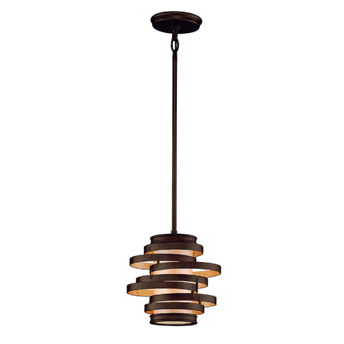 Vertigo Pendant Light in Bronze/Gold Leaf/1-Light.