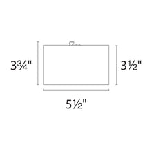 Load image into Gallery viewer, Vessel LED Flush Mount Ceiling Light - line drawing.
