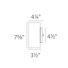 Load image into Gallery viewer, Vessel Outdoor LED Up and Down Wall Light - line drawing.
