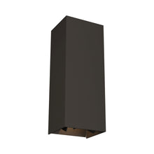 Load image into Gallery viewer, Vex Large Outdoor LED Wall Light in 12-Inch/Bronze.
