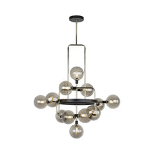 Load image into Gallery viewer, Viaggio Chandelier in Polished Nickel/Smoke.
