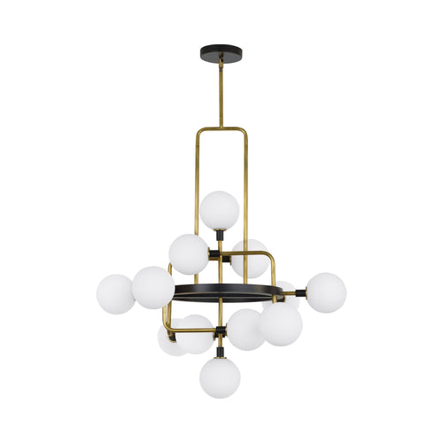 Viaggio Chandelier in Black and Bronze.