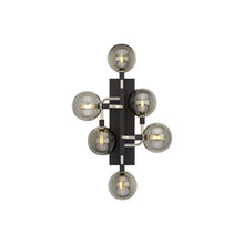 Load image into Gallery viewer, Viaggio Wall Light in Black and Silver.
