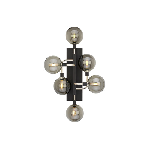 Viaggio Wall Light in Black and Silver.