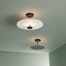 Load image into Gallery viewer, Flat LED Semi Flush Ceiling Light in Detail.
