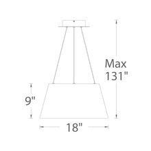 Load image into Gallery viewer, Vida LED Pendant Light - line drawing.
