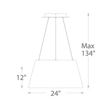 Load image into Gallery viewer, Vida LED Pendant Light - line drawing.
