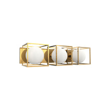 Load image into Gallery viewer, 18 Vanity Wall Light in Aged Brass (3-Light).
