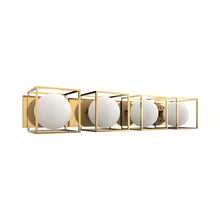 Load image into Gallery viewer, 18 Vanity Wall Light in Aged Brass (4-Light).
