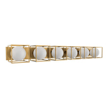 Load image into Gallery viewer, 18 Vanity Wall Light in Aged Brass (6-Light).

