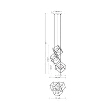 Load image into Gallery viewer, C1088 LED Multi Light Pendant Light - line drawing.
