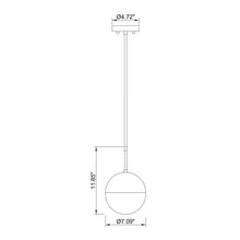 Load image into Gallery viewer, P2001 LED Pendant Light - line drawing.
