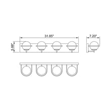 Load image into Gallery viewer, VL1002 LED Vanity Wall Light - line drawing.
