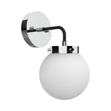 Load image into Gallery viewer, WS1718 Bath Wall Light in Chrome/Black/Opal Glass.
