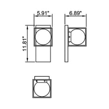 Load image into Gallery viewer, WS1858 LED Bath Wall Light - line drawing.
