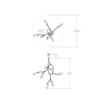 Load image into Gallery viewer, Vines™ LED Pendant Light - line drawing.
